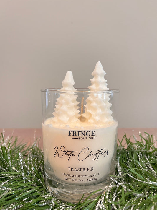 White Christmas Candle