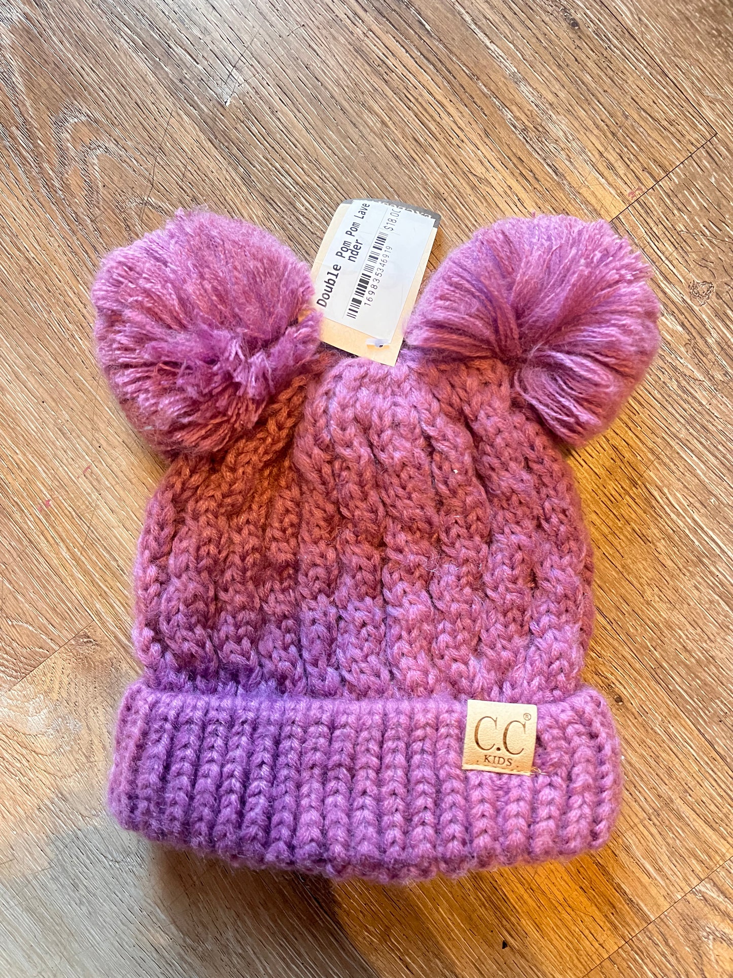 C.C Children Double Pom Pom Beanie - Lavender